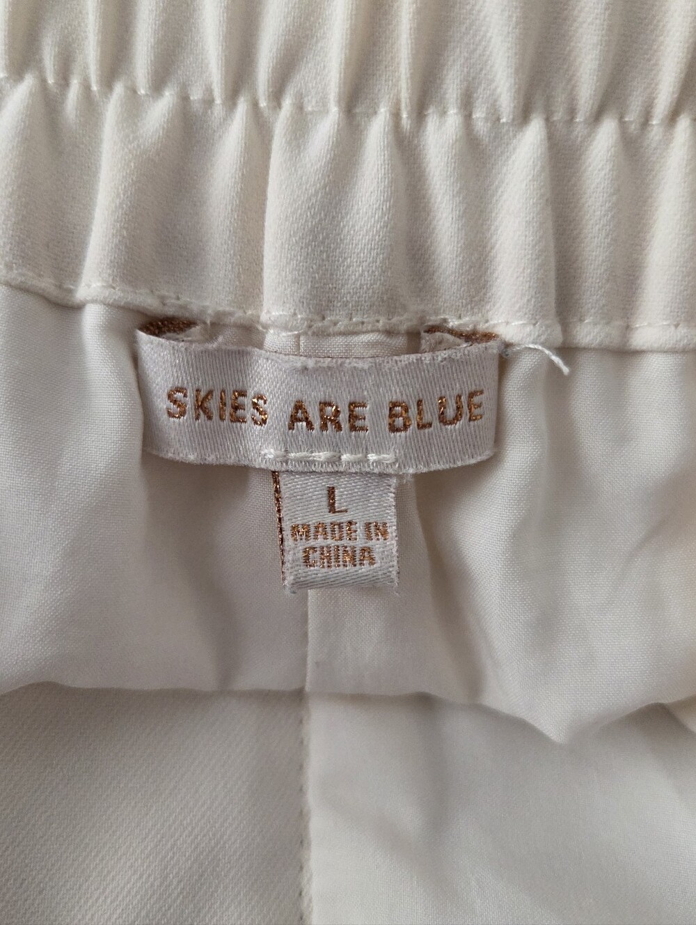 Skies Are Blue Wide Leg Cream Trousers - Picture 5 of 5